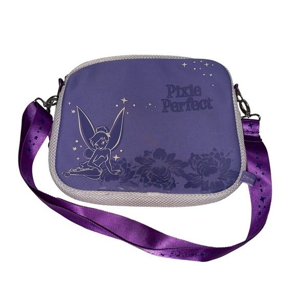 Disney IPAD SMART TABLET Crossbody Bag Vintage Lavendar Perfect Pixie Tinkerbell - Picture 1 of 10